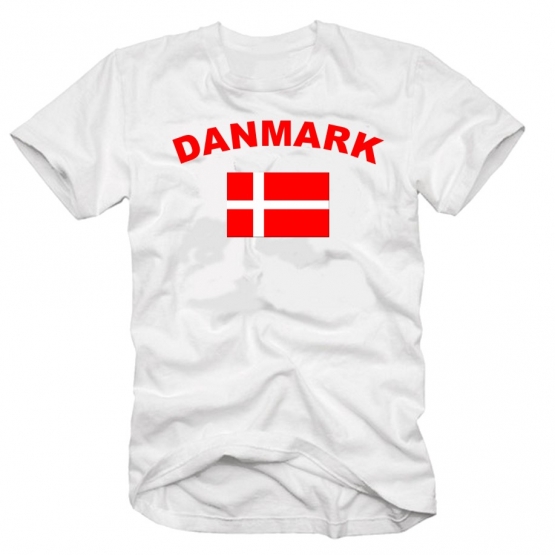 DÄNEMARK DENMARK Fußball T-Shirt weiss S M L XL XXL