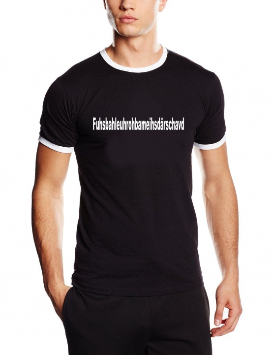 Fuhsbahlwehldmeisderschaffd Fußball T-Shirt schwarz RINGER S M L
