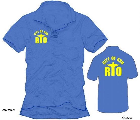 Rio city of God - POLOSHIRT vers. Farben vo+hi