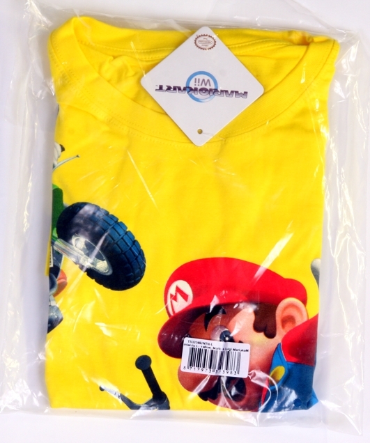 MarioKart -Mario und Luigi - NINTENDO WII T-SHIRT Gelb S - XL