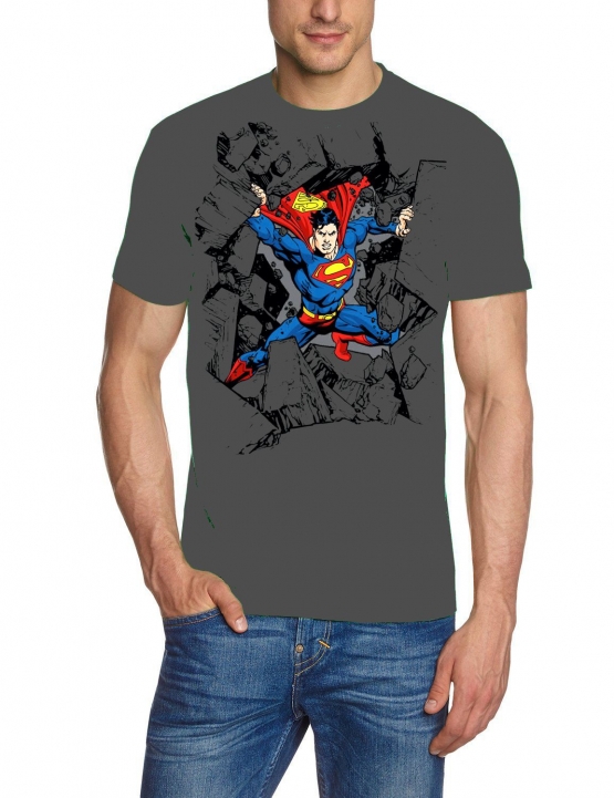 SUPERMAN - SMASHROCKS - dunkelgrau - T-shirt -