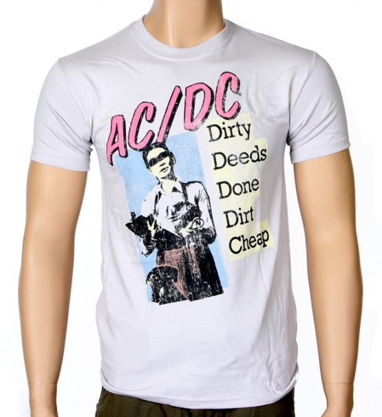 AC/DC - Dirty Deeds Done Dirt Cheap - T-Shirt, hellgrau S M L XL