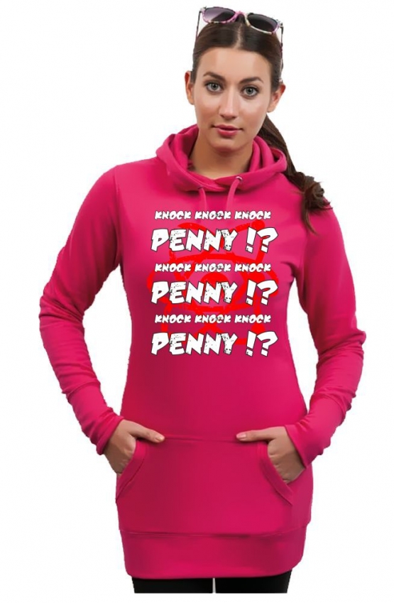 PENNY?! PENNY?! - Long Hoodie Sweatshirt mit Kapuze Damen - Big