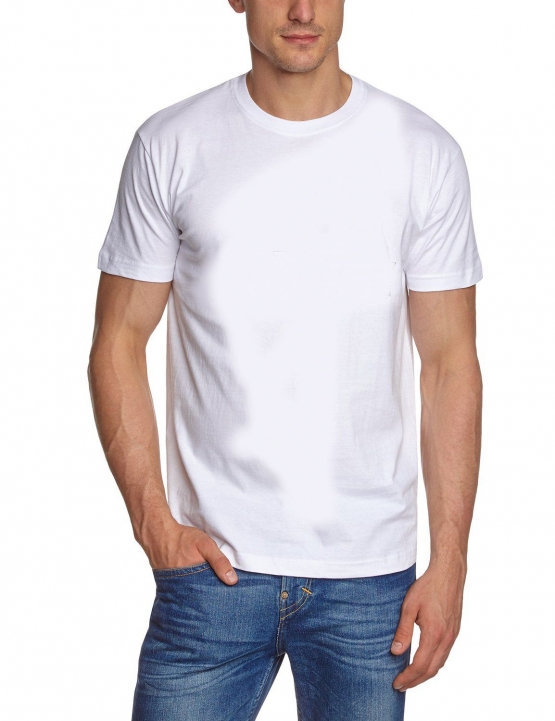 Herren T-shirt weiss  S M L XL XXL weisses uni Herren T-Shirt +