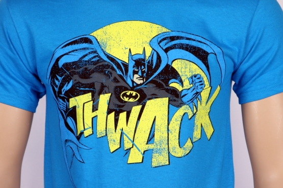 BATMAN THWACK Vintage Logo Blau -  T-Shirt, GR.S M L XL