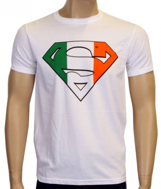 SUPERMAN - Irish Flag - white - Irland Flagge - T-shirt -