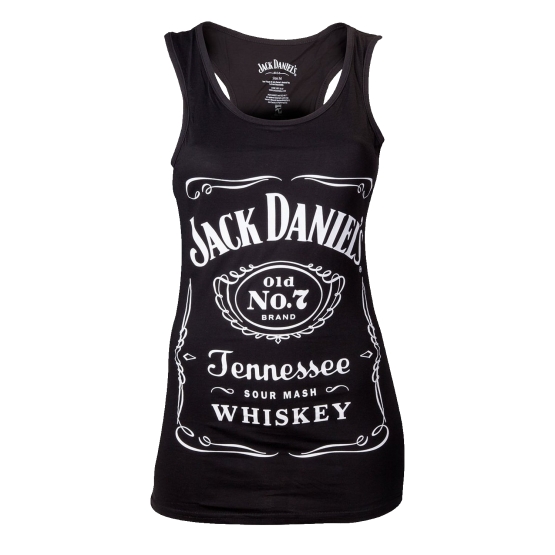 JACK DANIELS DAMEN TANK TOP CLASSIC LOGO SHIRT schwarz T-Shirt,
