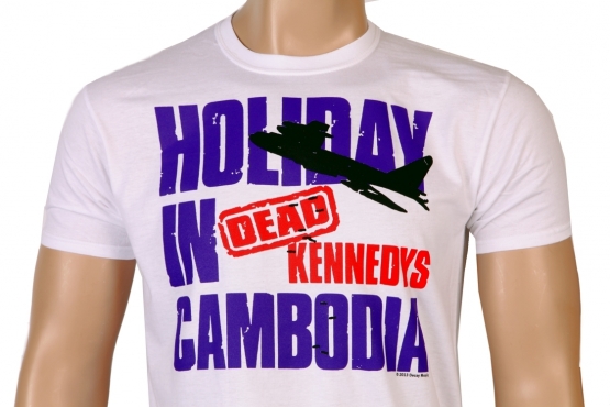 THE DEAD KENNEDYS - weiss-lila - Holiday in Cambodia - Punk - T-