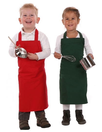 Kinderschürze Kinderbäckerei Schürze für Kinder Uni rot hellblau