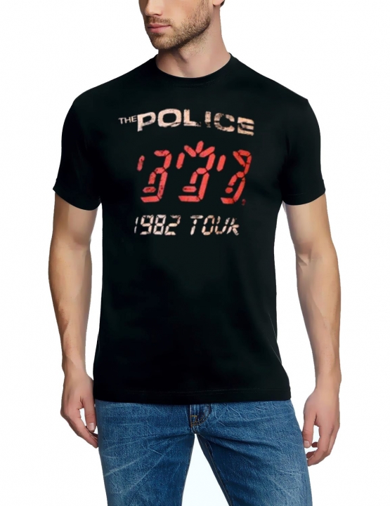 THE POLICE TOUR 1982 T-Shirt - Schwarz - S M L XL XXL