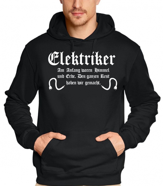 ELEKTRIKER V2 Sweatshirt mit Kapuze HOODIE  S M L XL 2XL 3XL 4XL