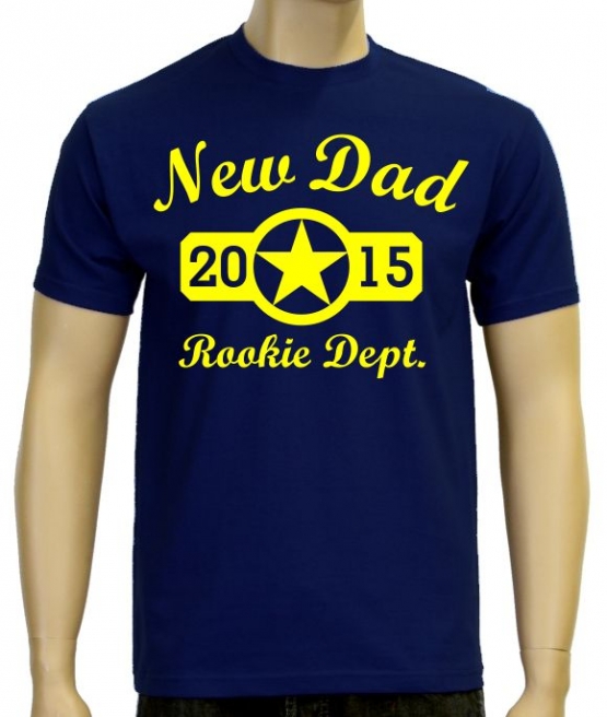 NEW DAD rookie dept. 2015 T-Shirt Papa werden zur Geburt, Hochze
