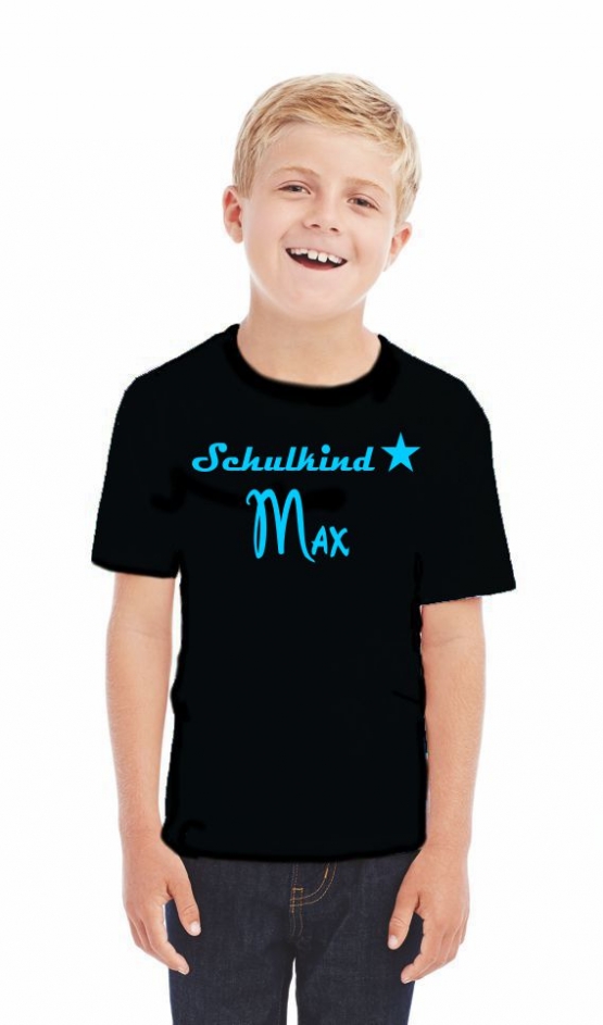 Schulkind mit Namen T-Shirt zur Einschulung Schulbeginn Kinderga