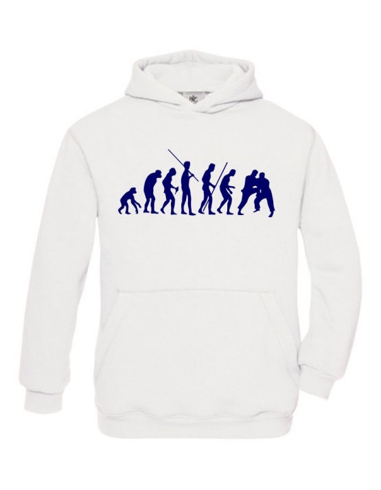 JUDO Evolution Kinder Sweatshirt mit Kapuze HOODIE Kids Gr.128 -