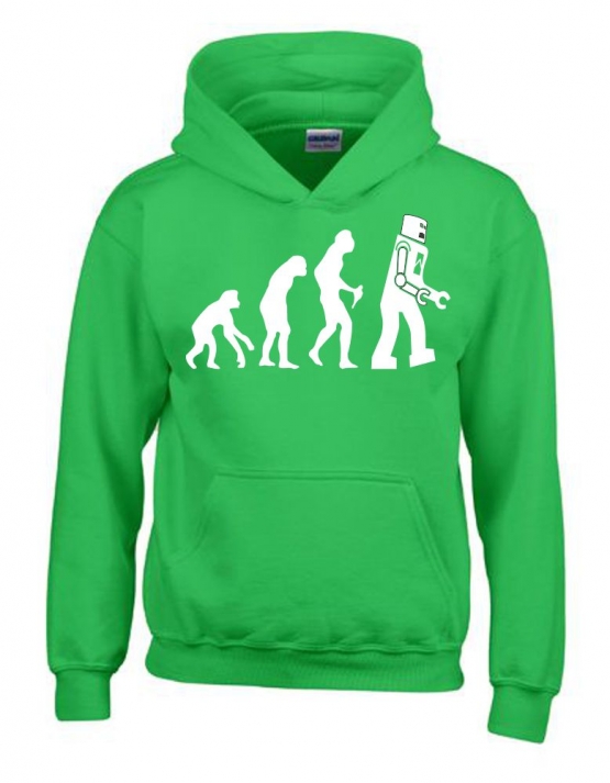 ROBOTER Evolution Kinder Sweatshirt mit Kapuze HOODIE Kids Gr.12