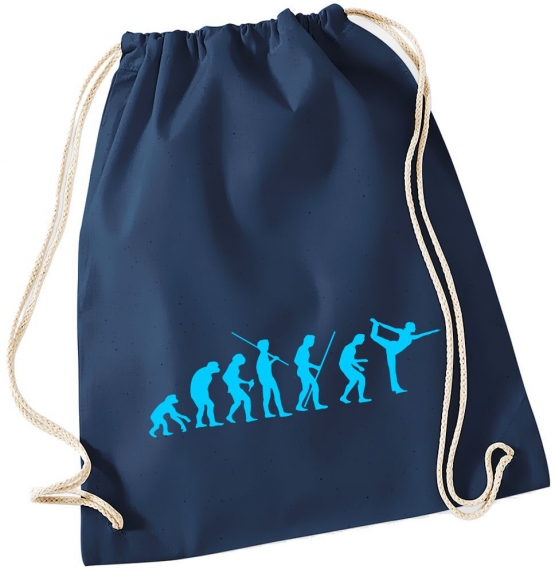 Evolution YOGA ! Gymbag Rucksack Turnbeutel Tasche Backpack für Pausenhof, Schule, Sport, Urlaub