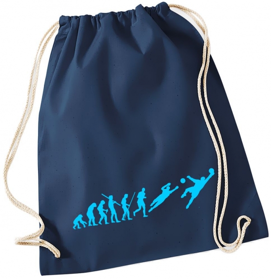 Evolution TORWART ! Gymbag Rucksack Turnbeutel Tasche Backpack für Pausenhof, Schule, Sport, Urlaub