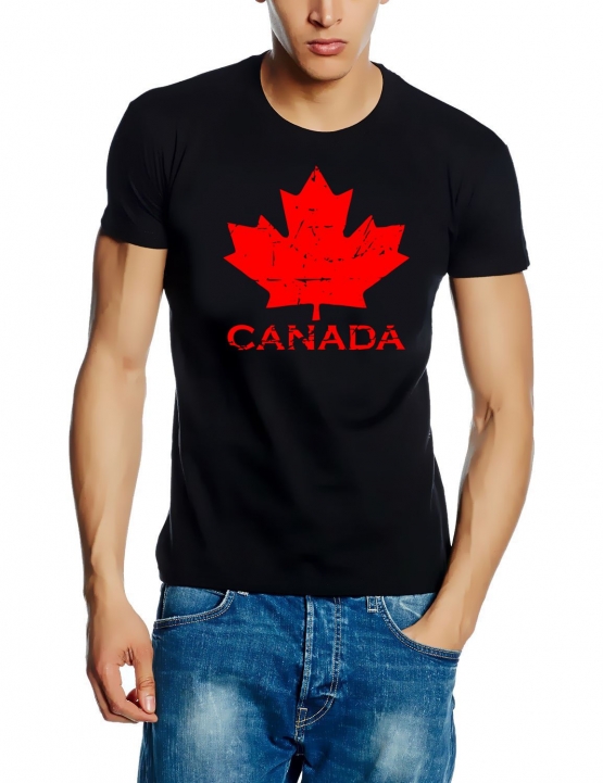 Kanada vintage style T-Shirt S M L XL XXL XXXL schwarz