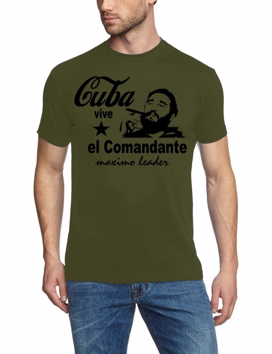 FIDEL CASTRO CUBA t-shirt MAXIMO LEADER VIVE KUBA