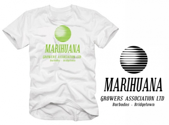 Marihuana Growers Association BARBADOS  weiss  t-shirt