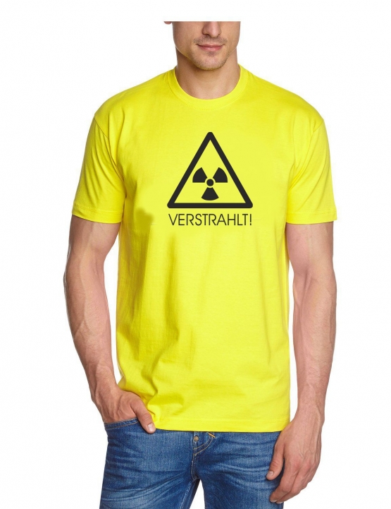 VERSTRAHLT t-shirt gelb RADIOAKTIV S M L XL XXL