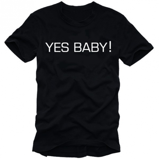 YES BABY t-shirt schwarz / weiss S - XXXL