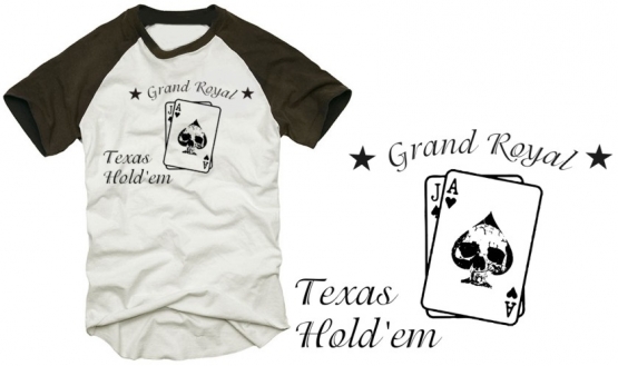 Poker Shirt TEXAS HOLD'EM Totenkopf  T-SHIRT