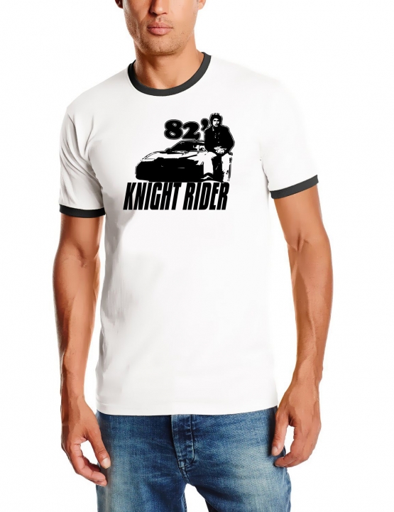KNIGHTRIDER t-shirt weiss ringer