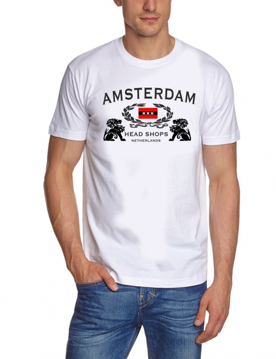 AMSTERDAM T-Shirt Head Shop t-shirt weiss S - XXXL