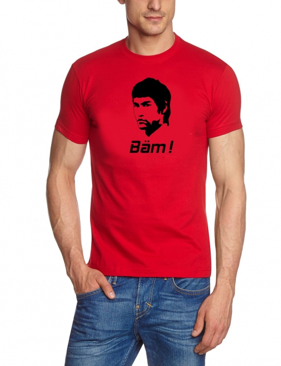 Bäm T-Shirt BÄM in your face Bruce Lee t-shirt WEISS BIS XXXL