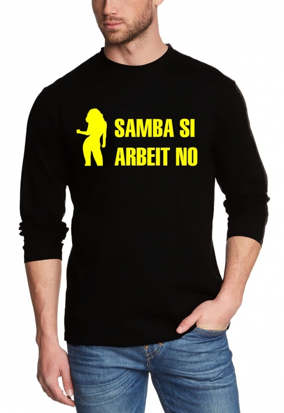 SAMBA SI ARBEIT NO langarm T-Shirt schwarz