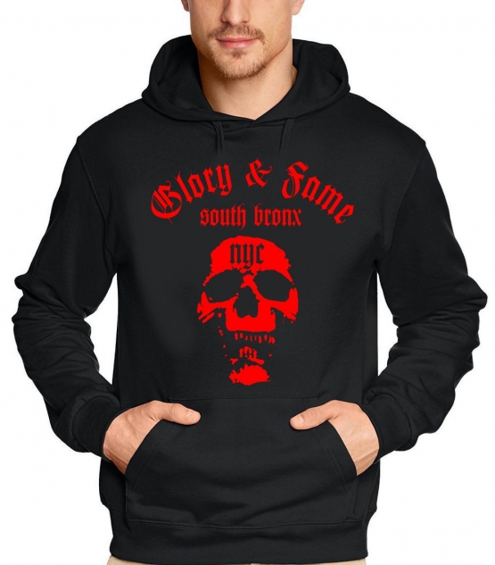 glory & fame HOODIE south bronx NYC Sweatshirt schwarz