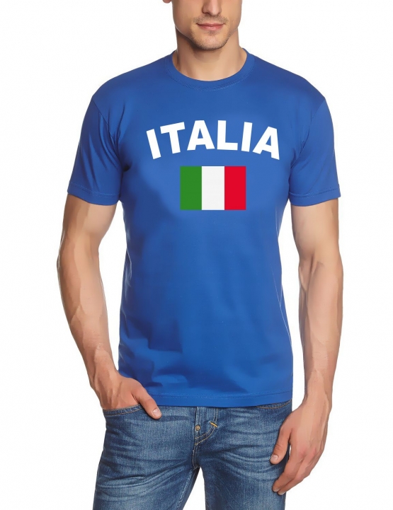 ITALIEN T-SHIRT ITALY ROYALBLAU S M L XL XXL