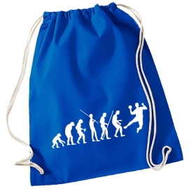 Evolution HANDBALL ! Gymbag Rucksack Turnbeutel Tasche Backpack für Pausenhof, Schule, Sport, Urlaub