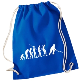 Evolution EISHOCKEY ! Gymbag Rucksack Turnbeutel Tasche Backpack für Pausenhof, Schule, Sport, Urlaub