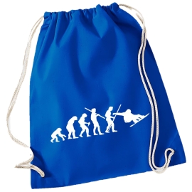 Evolution SNOWBOARD ! Gymbag Rucksack Turnbeutel Tasche Backpack für Pausenhof, Schule, Sport, Urlaub