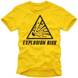 EXPLOSION RISK t-shirt gelb S M L XL XXL