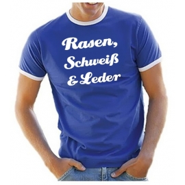 RASEN, SCHWEIß & LEDER Fußball T-Shirt schwarz RINGER S M L XL X