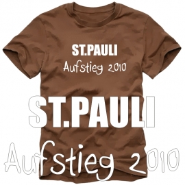 ST. PAULI AUFSTIEG 2010 T-SHIRT BRAUN