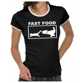 FAST FOOD Girly Ringer S M L XL