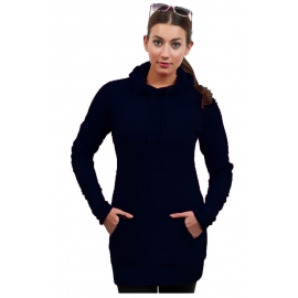 Long Hoodie - Sweatshirt mit Kapuze Damen diverse Farben Gr.XS S