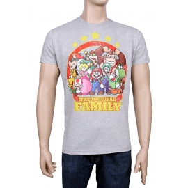 Nintendo Family T-Shirt Mario... Hellgrau melliert S - XL