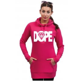 DOPE Long Hoodie - Sweatshirt mit Kapuze Damen diverse Farben Gr