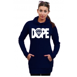 DOPE Long Hoodie - Sweatshirt mit Kapuze Damen diverse Farben Gr