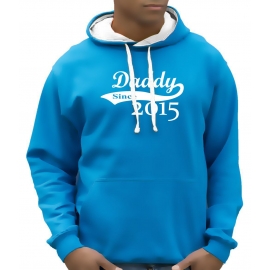 DADDY since 2015 - Hoodie Sweatshirt mit Kapuze Hoodie Sweater S