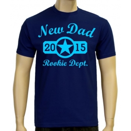 NEW DAD rookie dept. 2015 T-Shirt Papa werden zur Geburt, Hochze
