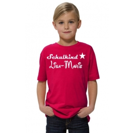 Schulkind mit Namen T-Shirt zur Einschulung Schulbeginn Kinderga