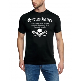 GERÜSTBAUER T-Shirt oder Kapuzensweatshirt, schwarz Gr.S M L XL 