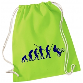 Evolution BMX ! Gymbag Rucksack Turnbeutel Tasche Backpack für Pausenhof, Schule, Sport, Urlaub