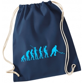 Evolution EISHOCKEY ! Gymbag Rucksack Turnbeutel Tasche Backpack für Pausenhof, Schule, Sport, Urlaub